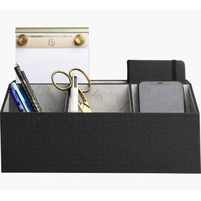 Exacompta OfficeByMe - Organiseur de bureau 4 compartiments - noir