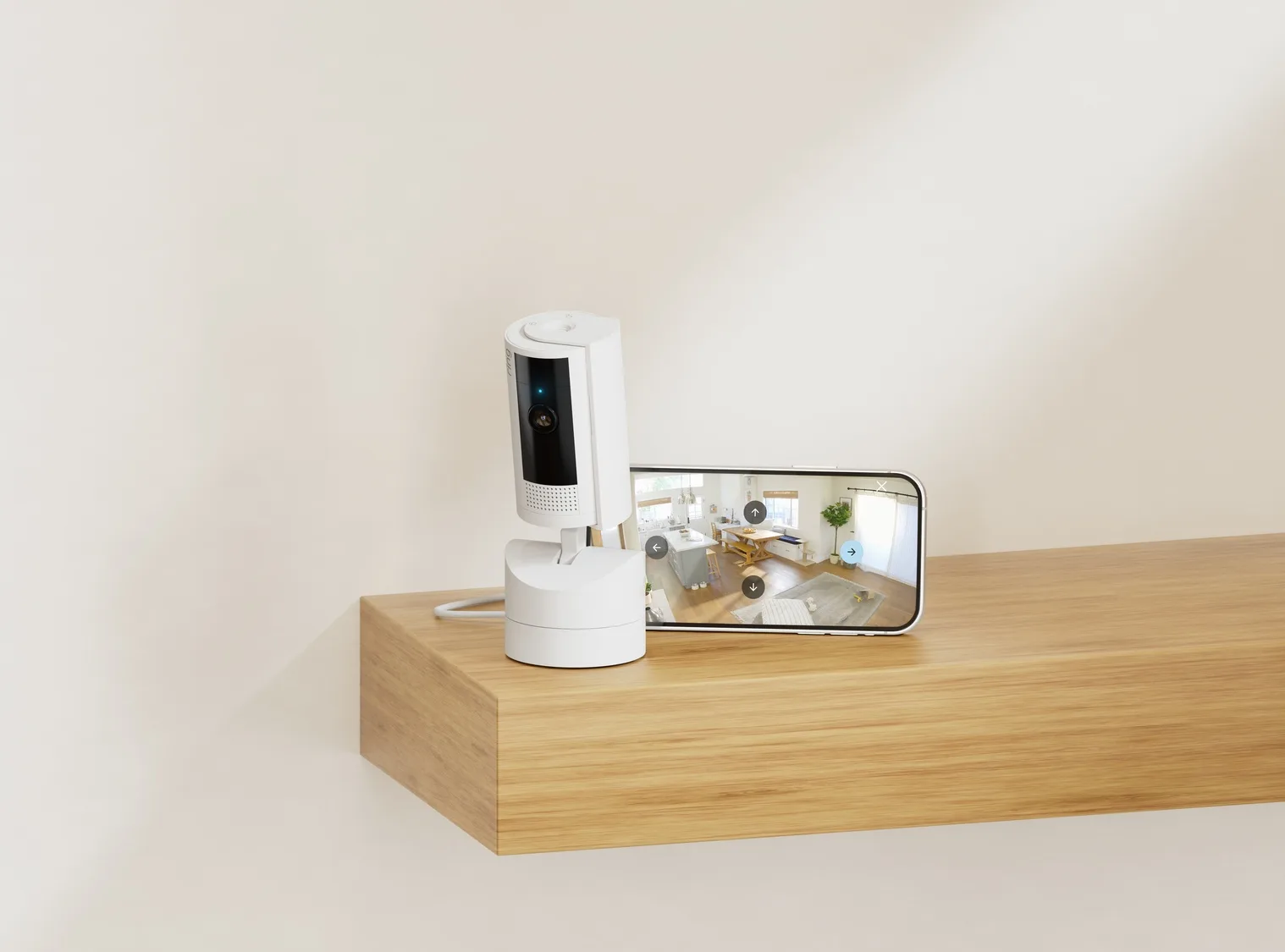 Ring Pan-Tilt Indoor Camera Blanc Caméra de surveillance