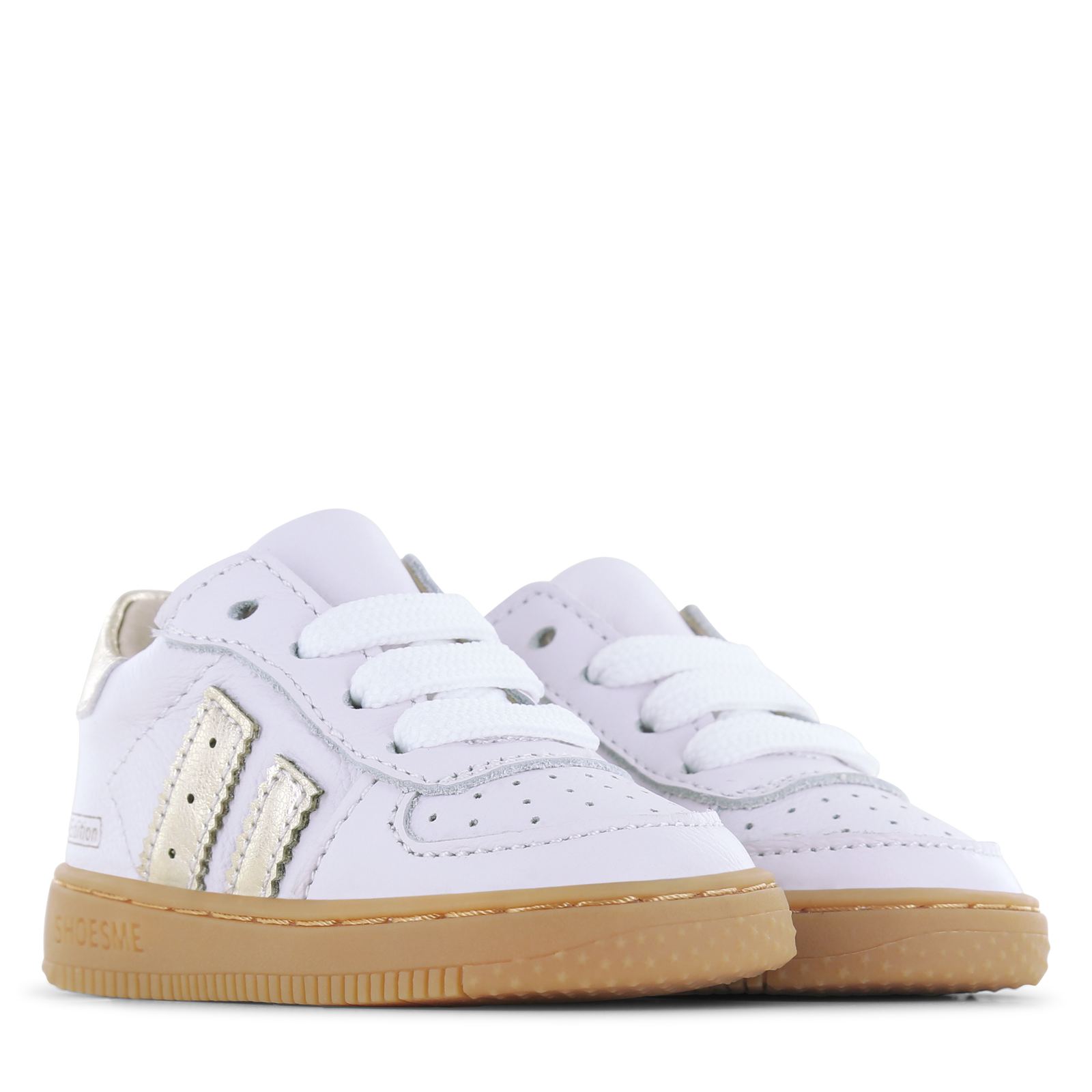 Shoesme weiß-goldener Sneaker