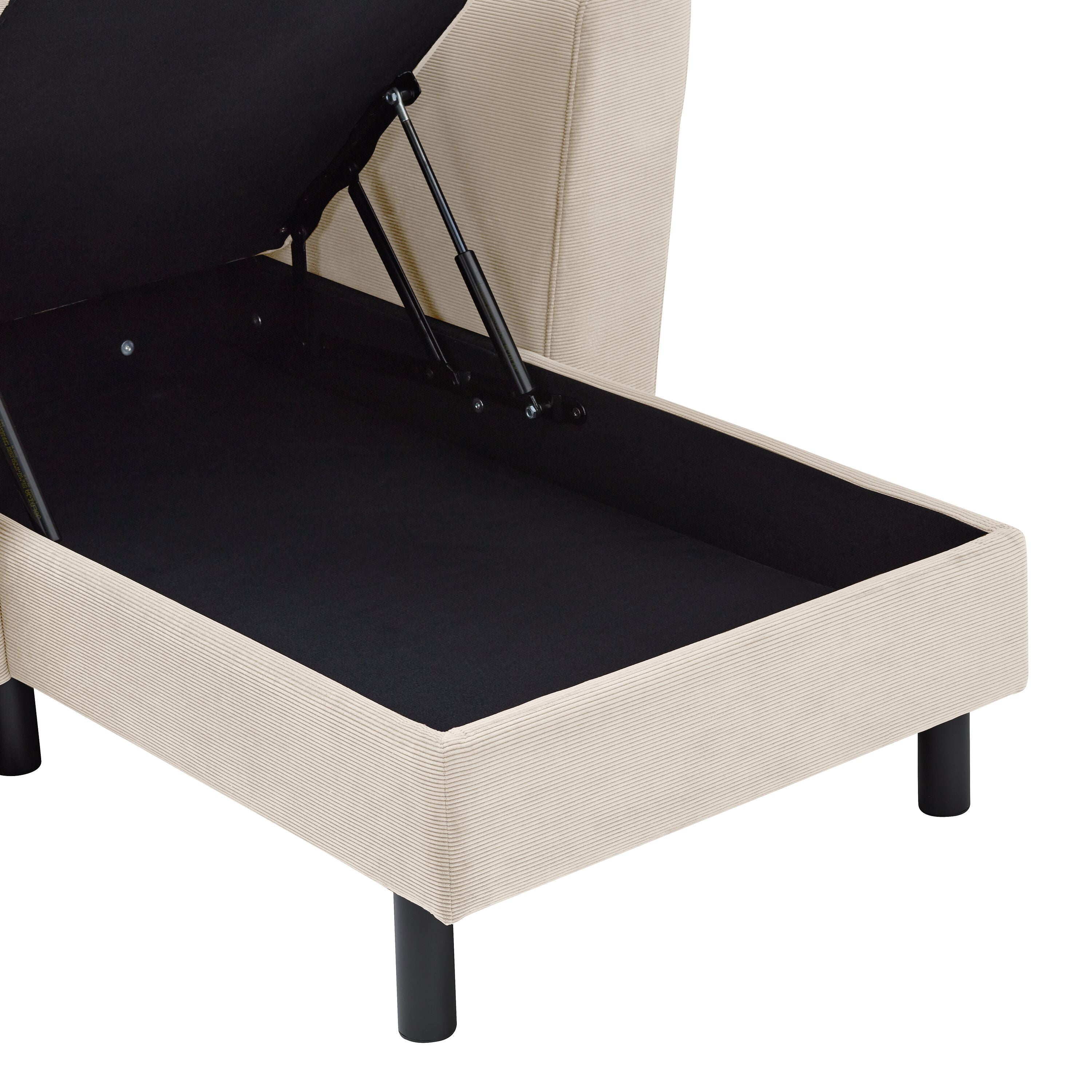 DIENER Ecksofa - Weiss / B: 235.0 cm x T: 156.0 cm x H: 81.0 cm