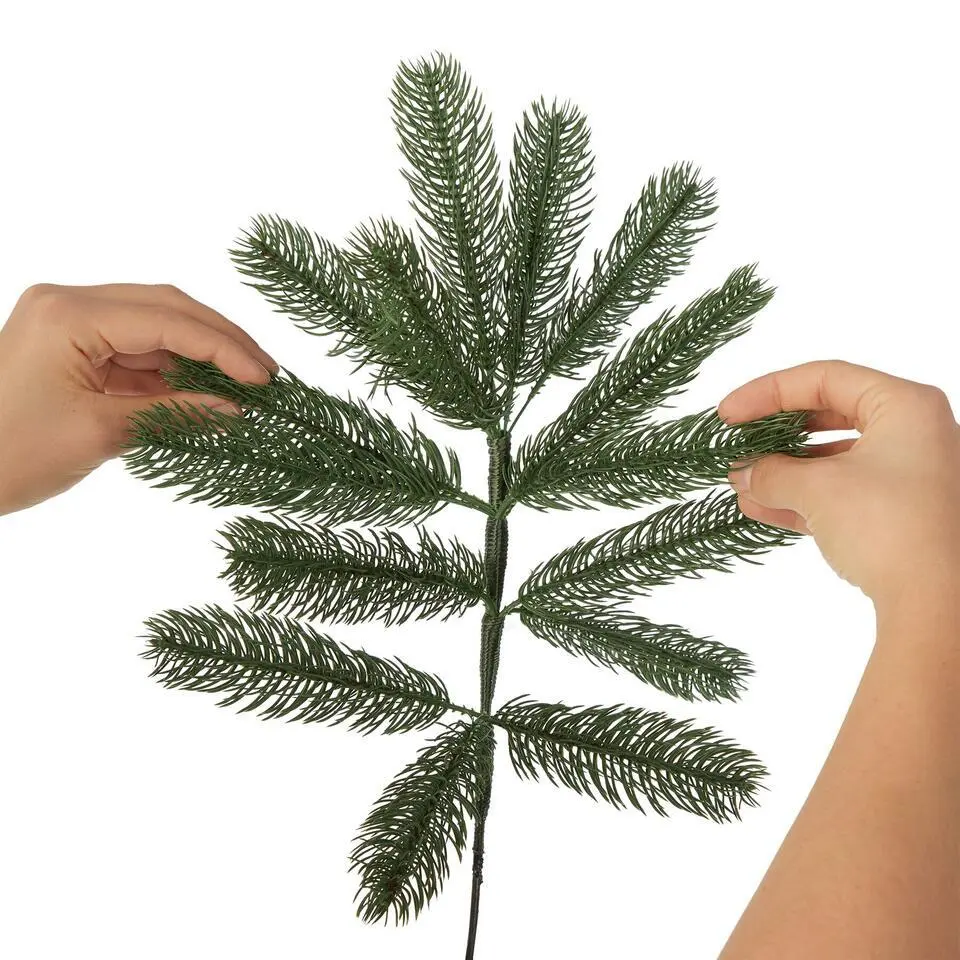 tectake Kunstkerstboom met spuitgegoten metalen standaard, Groen