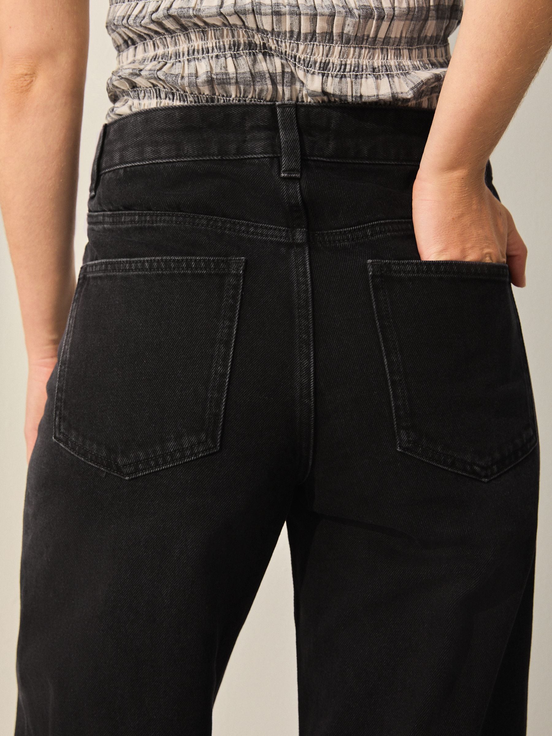 Zwart - Jeans met wijde pijpen
