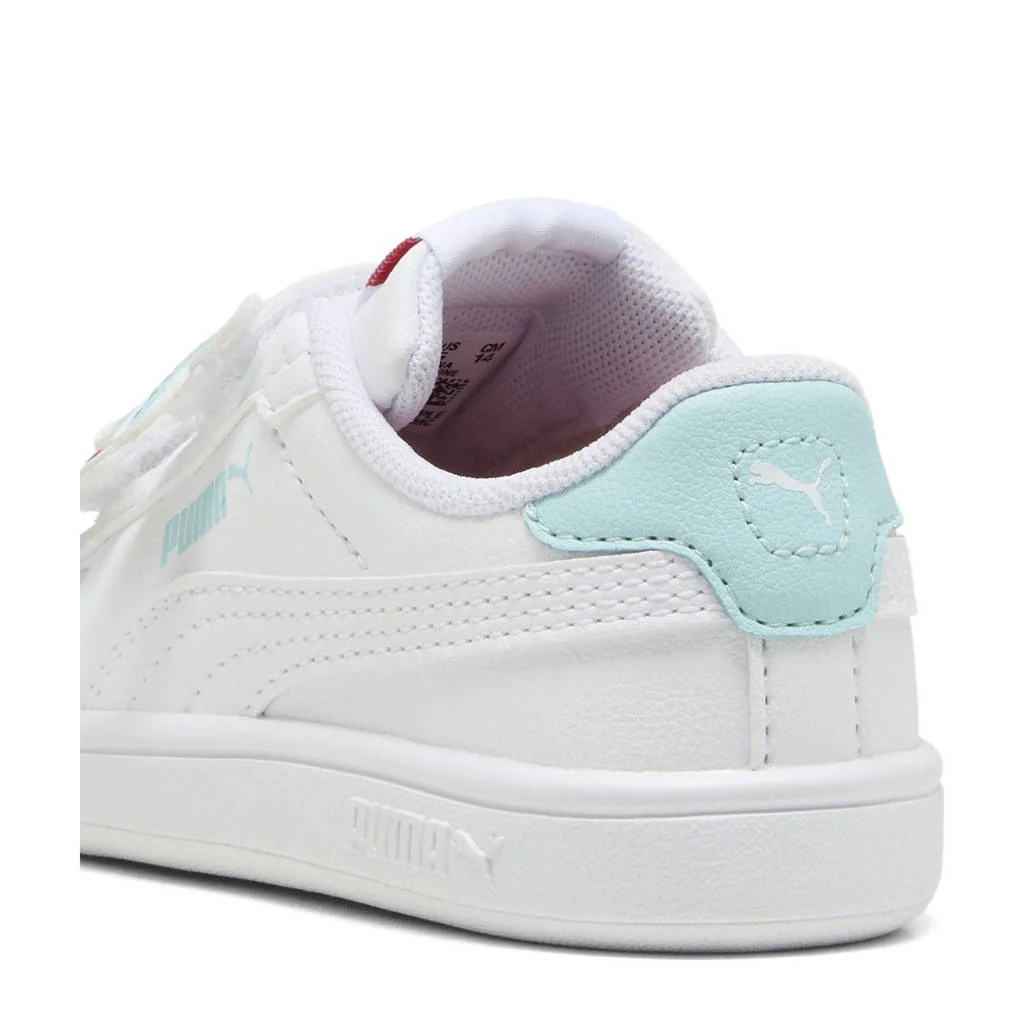 Puma Smash 3.0 Badges Vsneakers wit/lichtblauw/rood