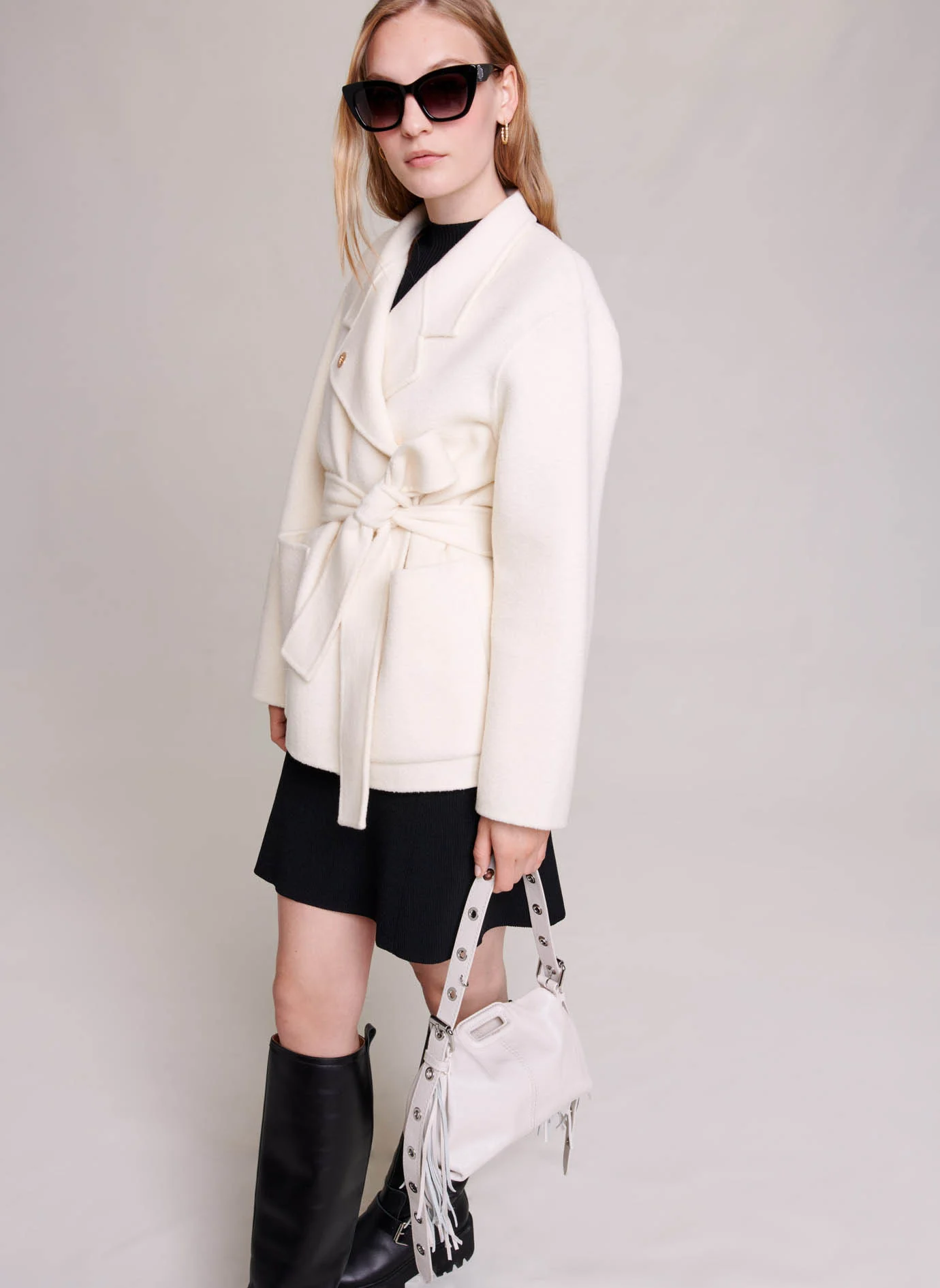 MISS M MINI - Sac épaule en cuir| Blanc