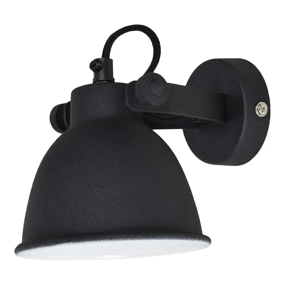 Wandlamp Industrial Ø12cm vintage black