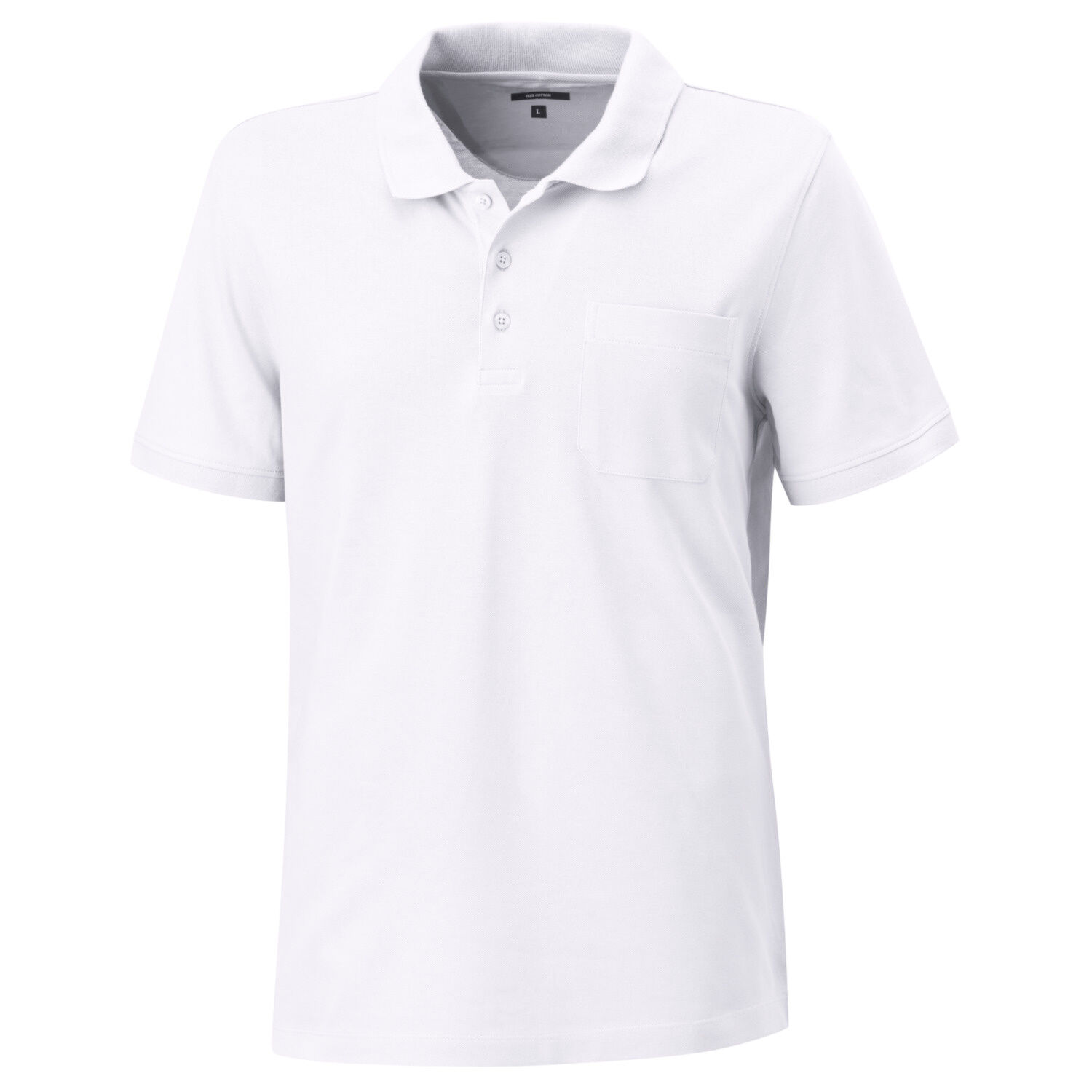 Polo Piqué Shirt uni mit Brusttasche