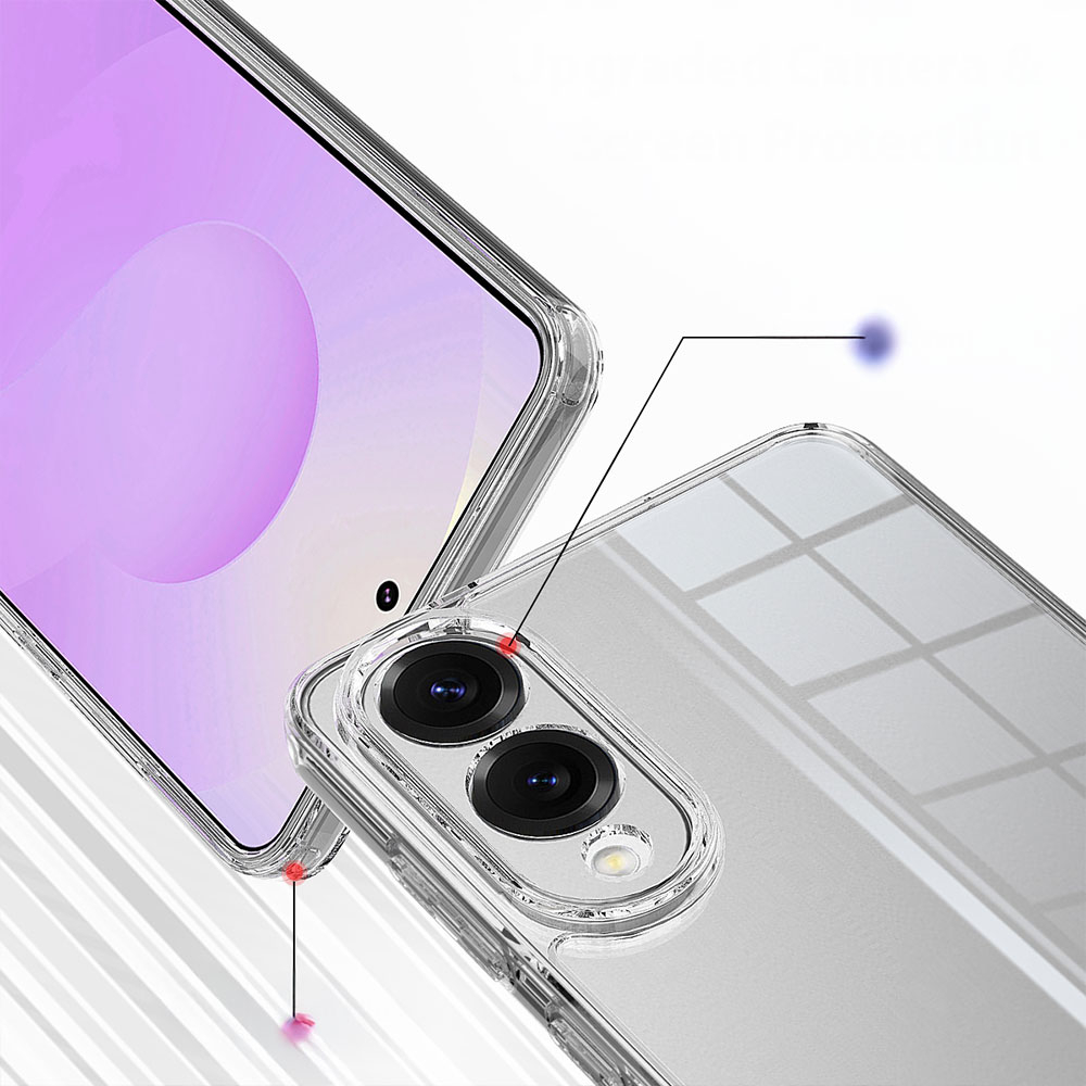 Samsung Galaxy S25 Edge Hybrid Hülle TPU Bumper   Acryl Rückseite - Transparent