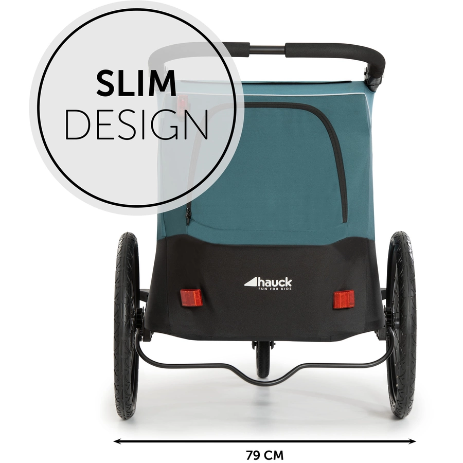 hauck 2in1 Fahrradanhänger und Buggy Dryk Duo Petrol