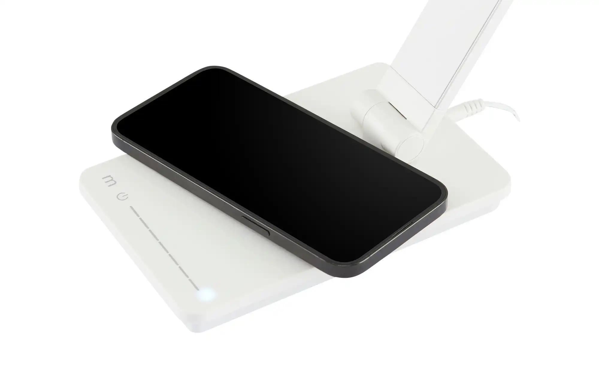 KHG LED-Tischleuchte, weiß mit Qi-Charger