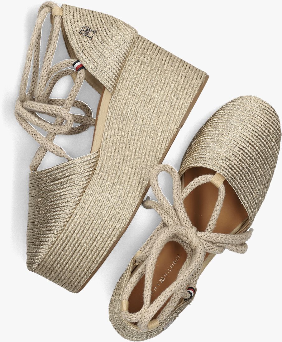 TOMMY HILFIGER gouden tommy hilfiger espadrilles closed toe flatform