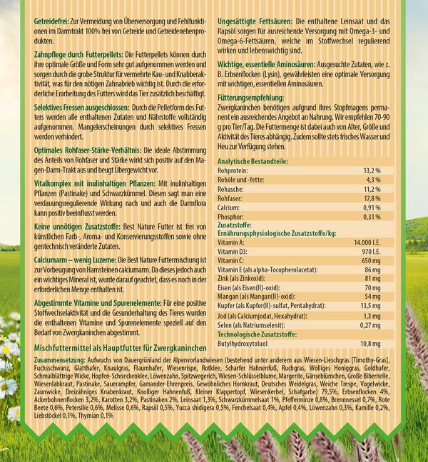 Dehner Best Nature Zwergkaninchen Pellets