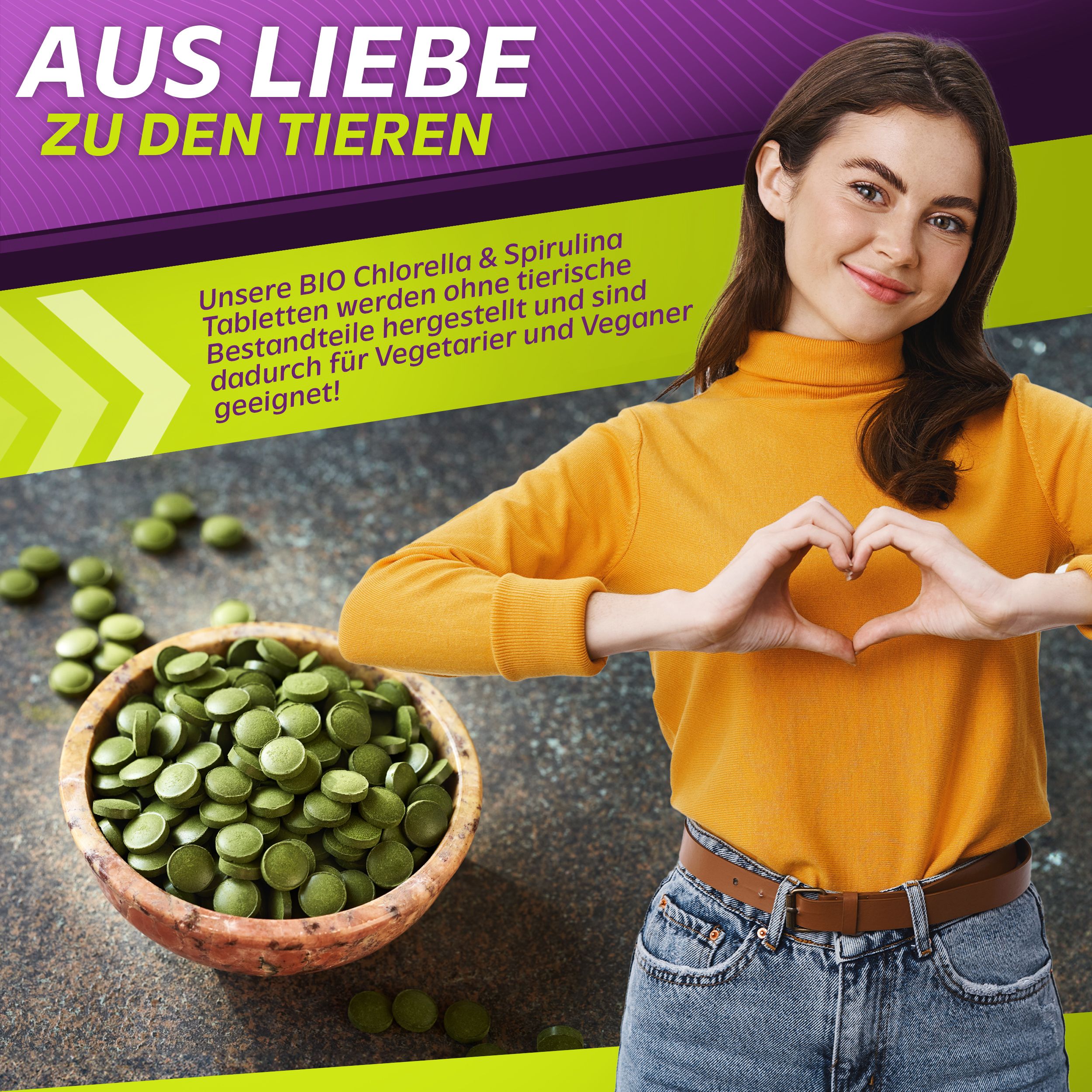 Vita2You Bio Spirulina + Chlorella Tabletten 6000mg