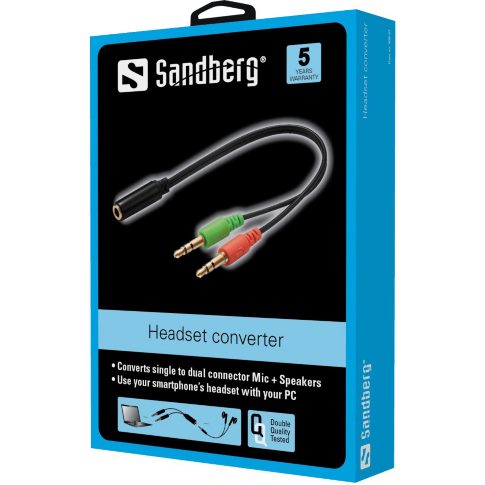 SANDBERG Headset-Konverter (Mobil) zu PC