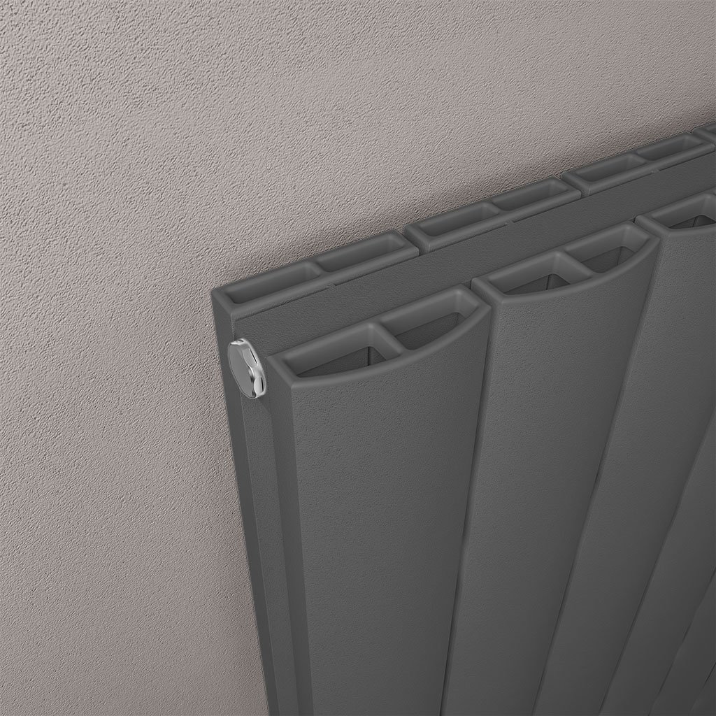 Eastbrook Guardia radiator 161x60cm aluminium 2616W antraciet mat