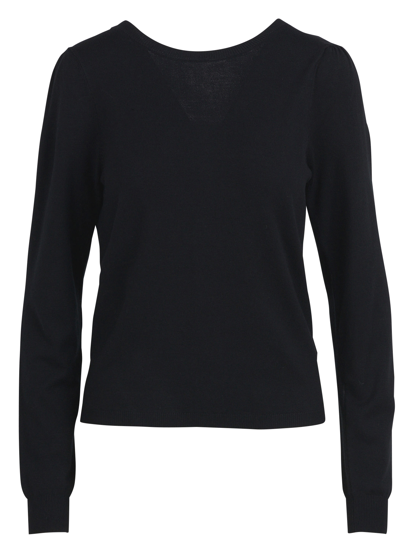 Cardigan droit à col V | Noir