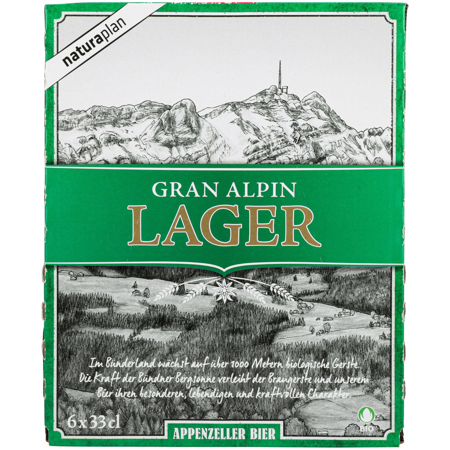 Naturaplan Bio Gran Alpin Lager Bier 6x33cl -198cl