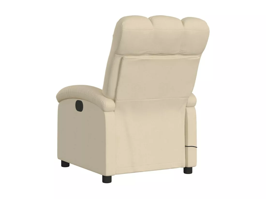 Fauteuil massant inclinable Crème Tissu