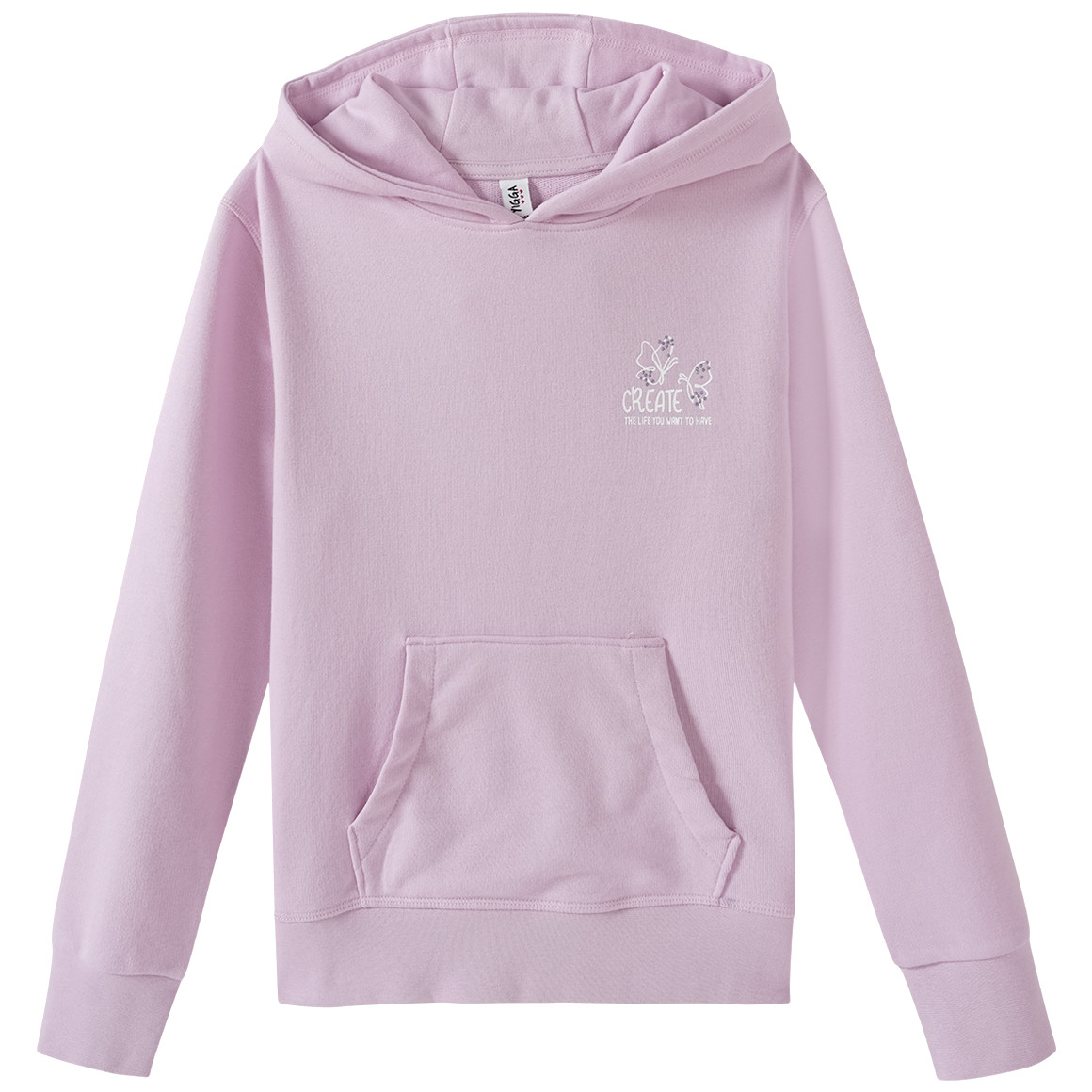 Yigga Mädchen Hoodie mit Rücken-Print rosa
