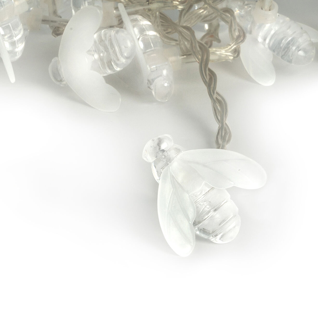 Pratik Garden Guirlande solaire 20 LED abeilles blanc/transparent - 4.7 m