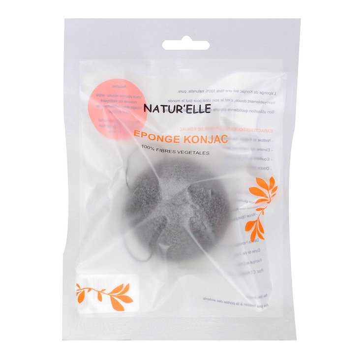 Eponge Konjac demi boule noire