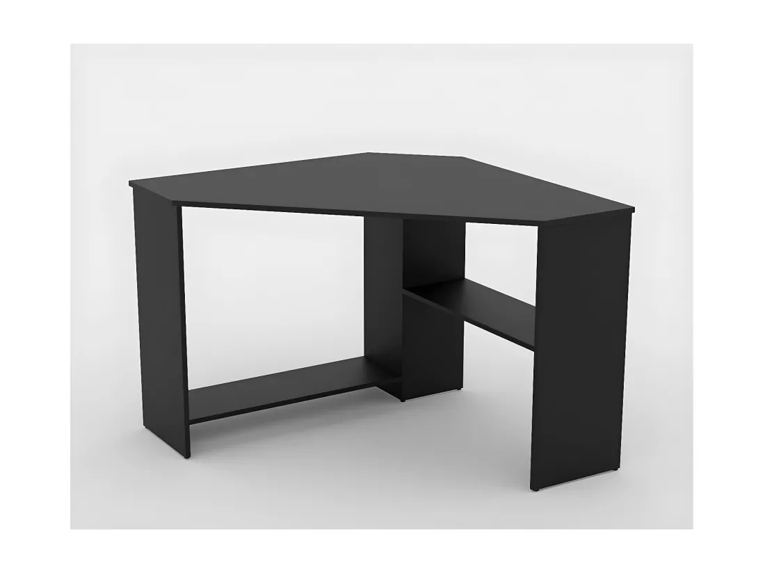 Bureau d'angle design collection KARO coloris noir.