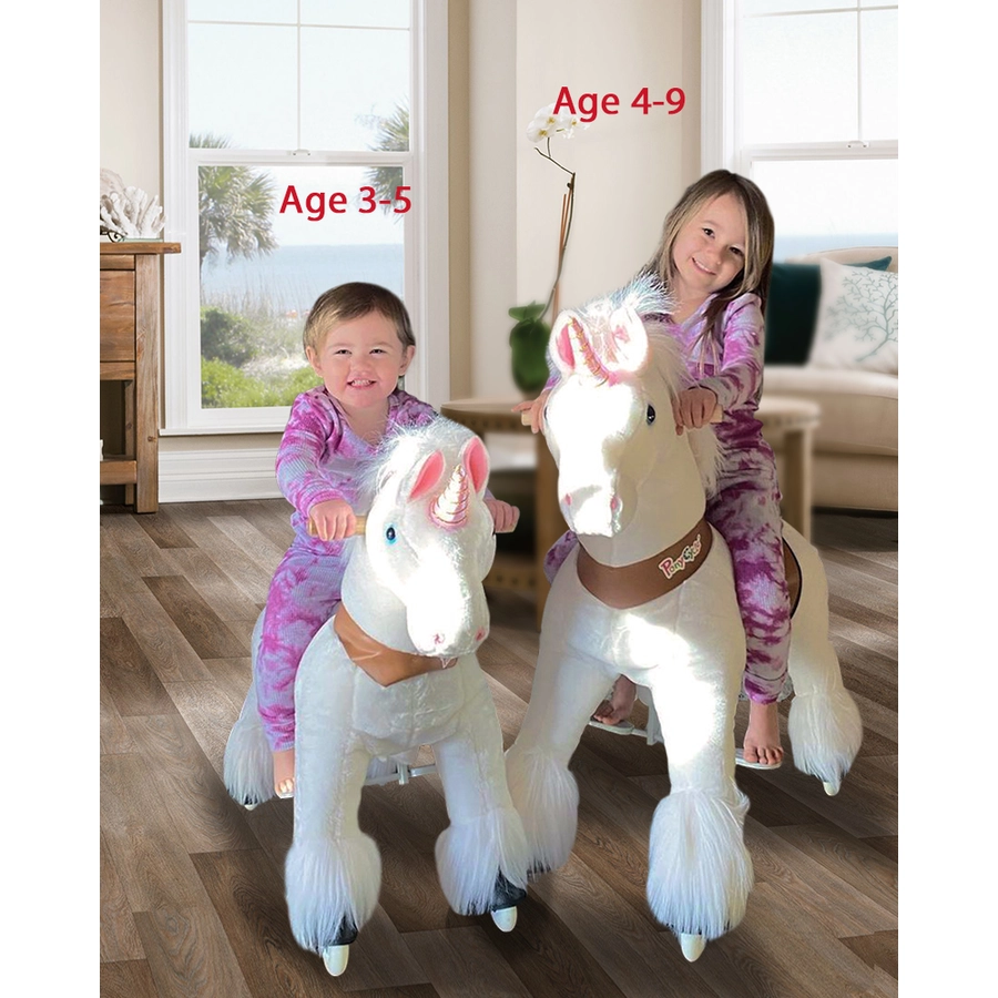 PonyCycle® Weißes Einhorn mit Bremse - groß