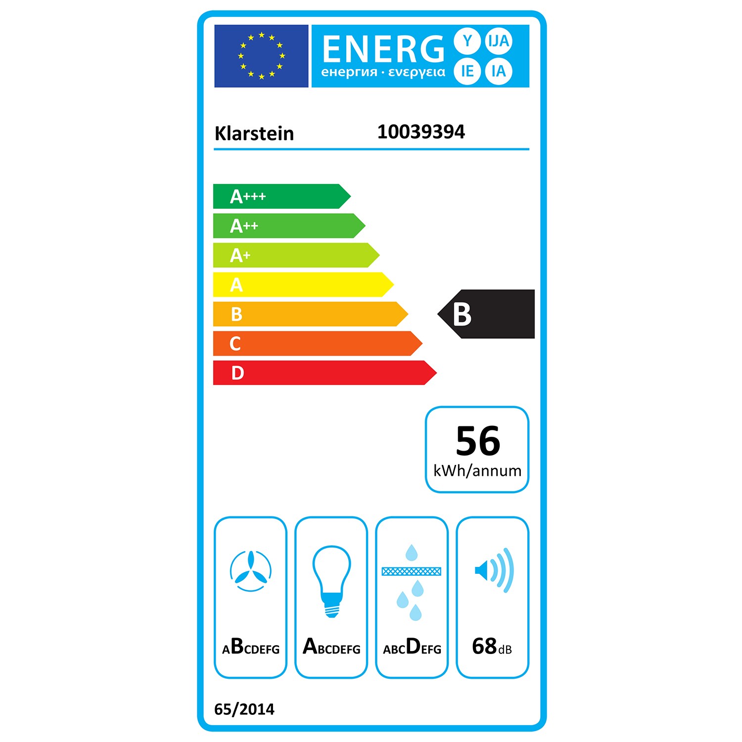 Monumenta Wandabzugshaube Aluminium 559m³/h LED EEK B
