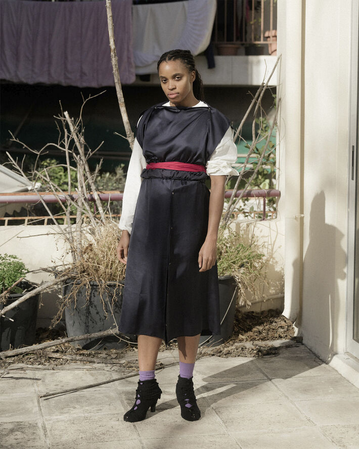 BASERANGE CLAVO SKIRT Blue black