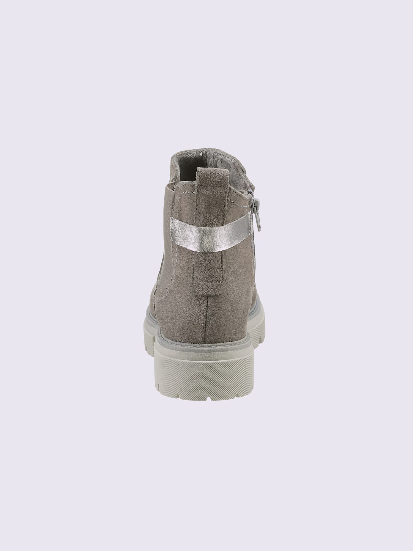 Bottines cuir velours de vache.
