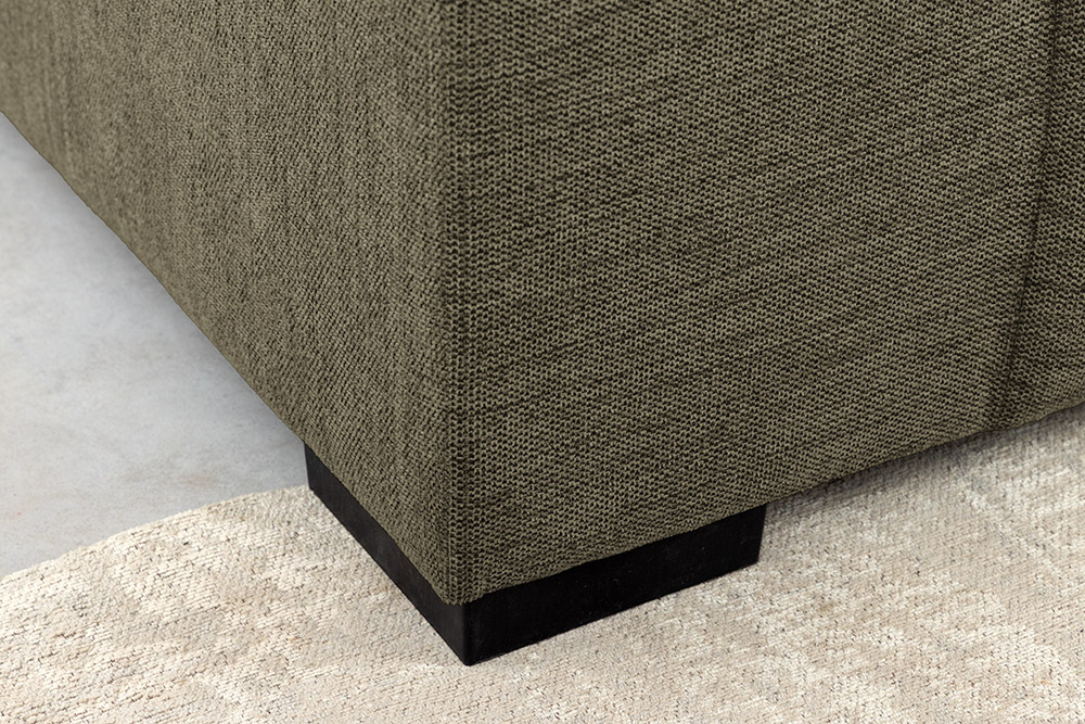Modernes Ecksofa CITY 240cm grün Strukturstoff 3-Sitzer Couch inkl. Kissen