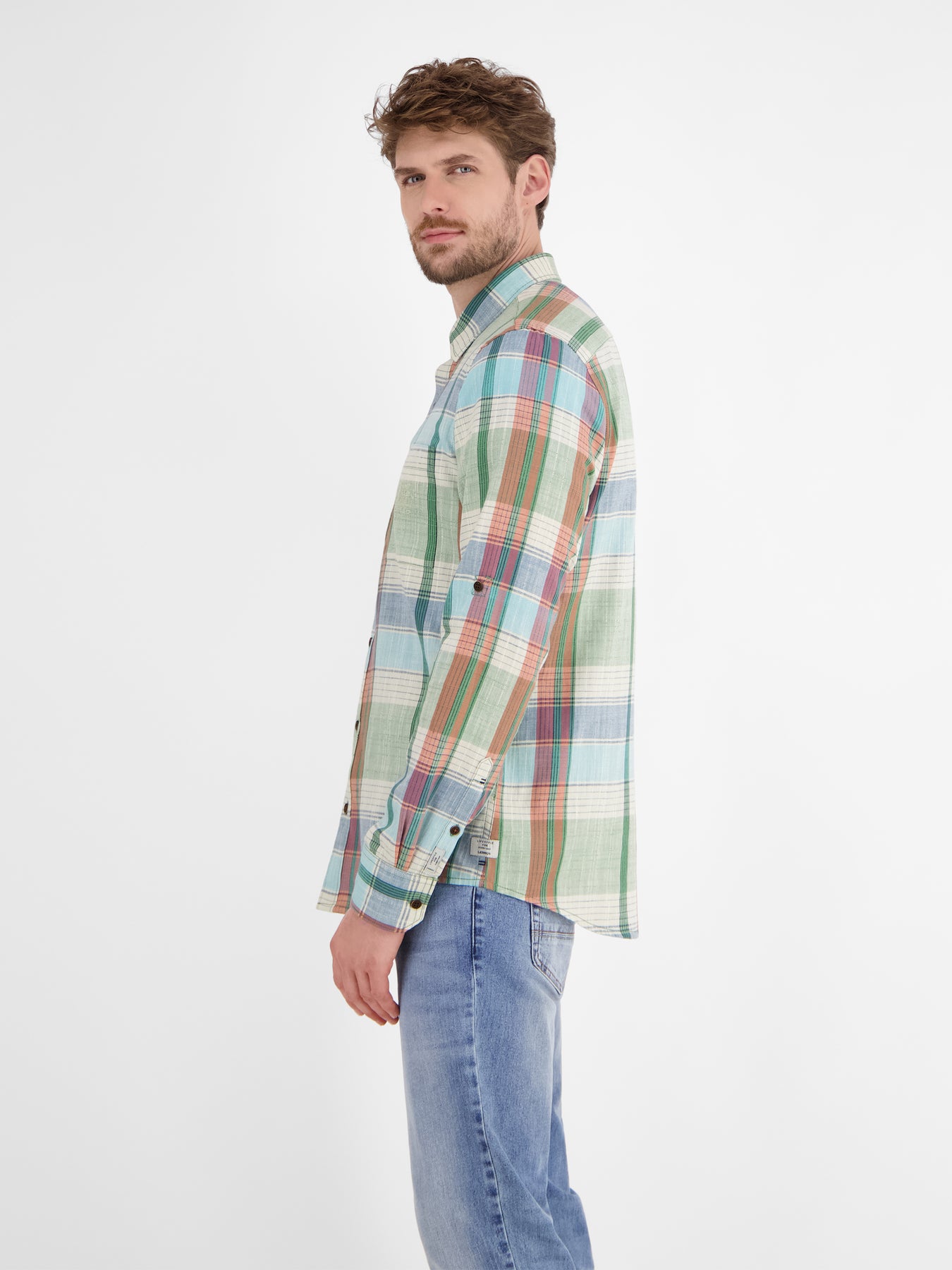 Karohemd für Herren mit verdecktem Button-down-Kragen