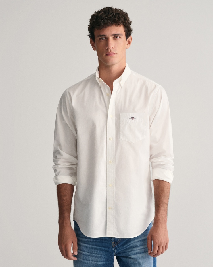 Regular Fit Original Shield White Shirt