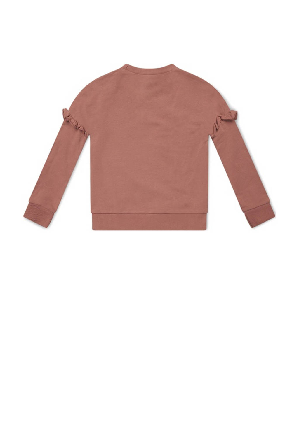Koko Noko sweater Nova met ruches oudroze