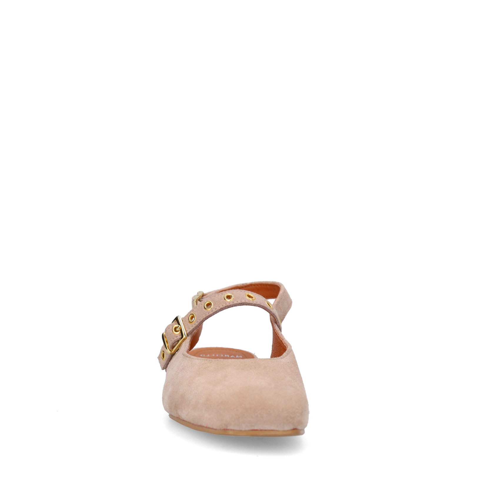 Beige suède slingbacks