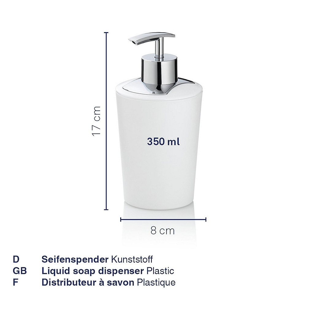 kela Seifenspender MARTA 350 ml Kunststoff weiß