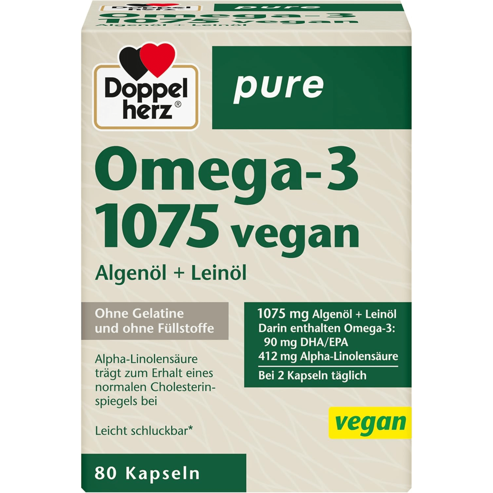 Pure Omega-3 1075 vegan (80 Kapseln)