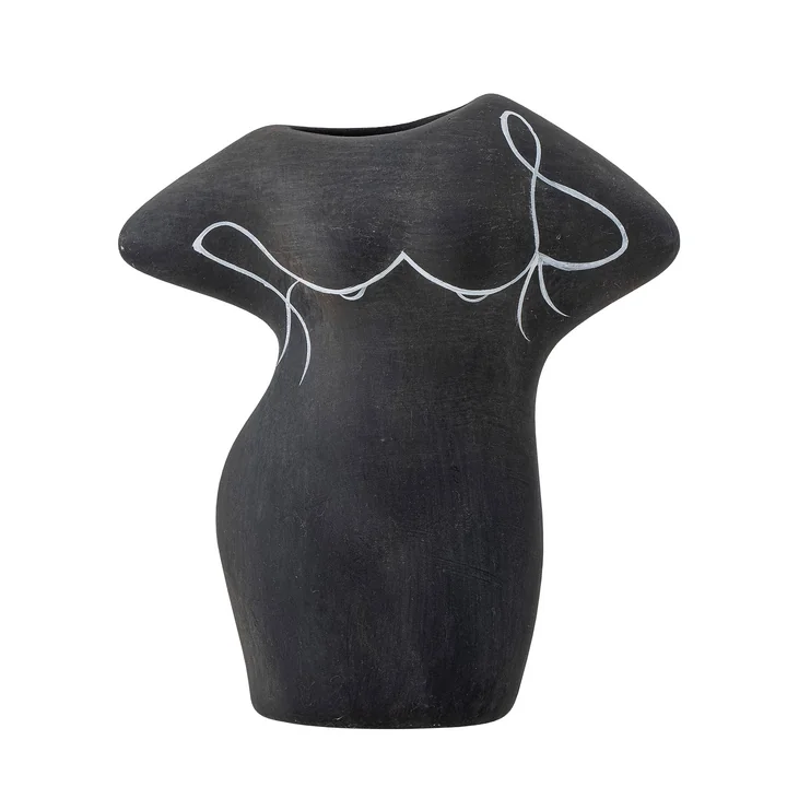 Bloomingville - Lulu Deko-Vase, H 16 cm, schwarz
