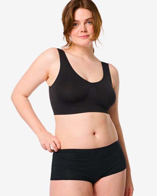 2 shorties femme coton stretch noir