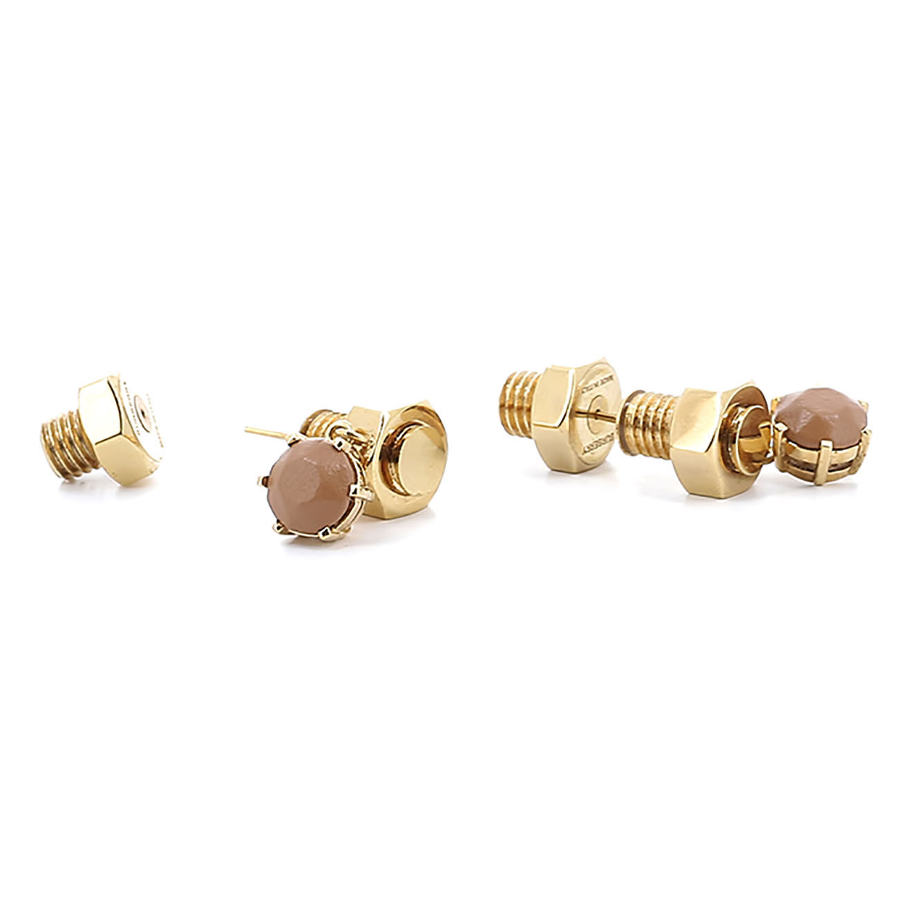 Burberry Boucles d'oreilles Vis en Laiton dorées - Neuf sans étiquette
