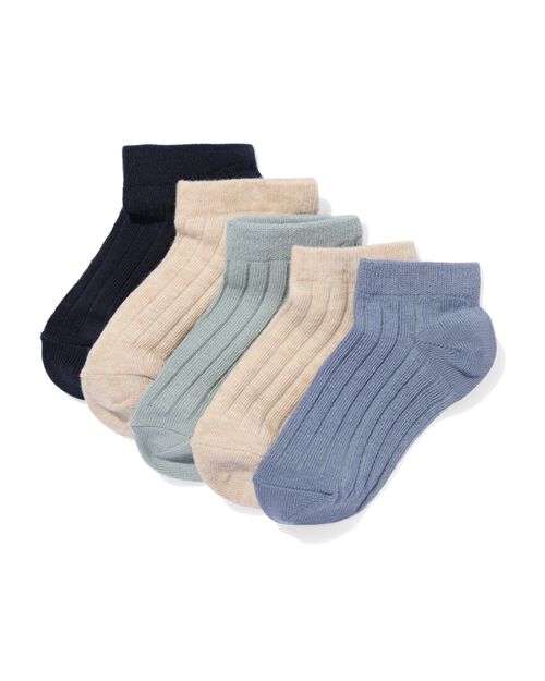 5 paires de socquettes enfant avec coton bleu foncé