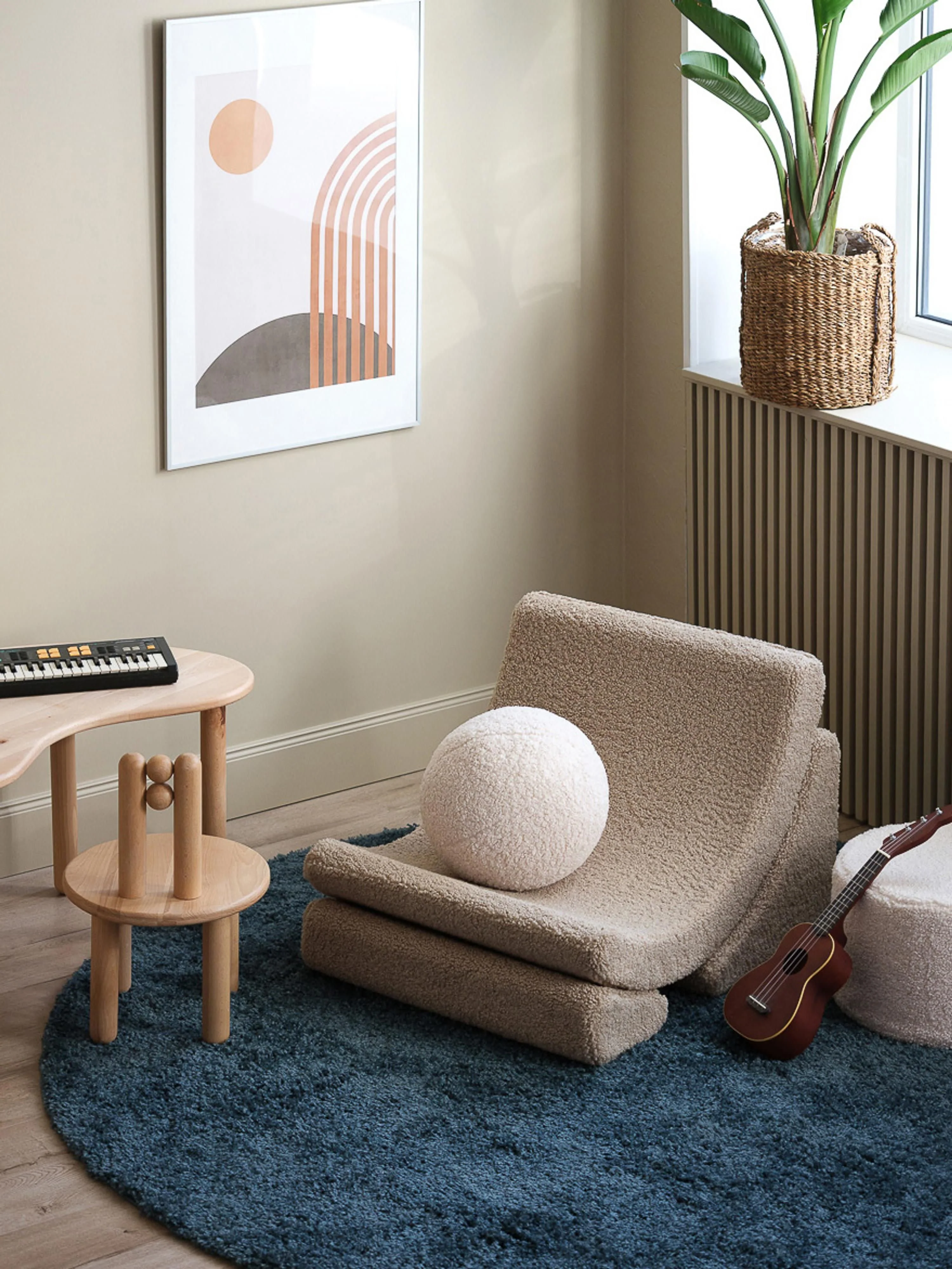 Handgemaakte teddy kinderfauteuil Moon