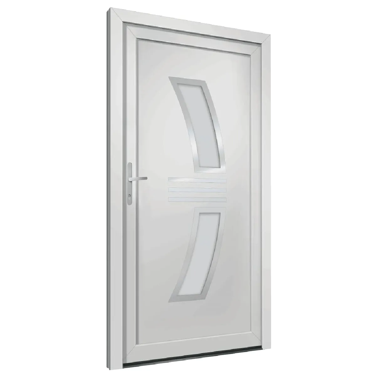 vidaXL Porte d'entrée - Blanc 108x200 cm PVC
