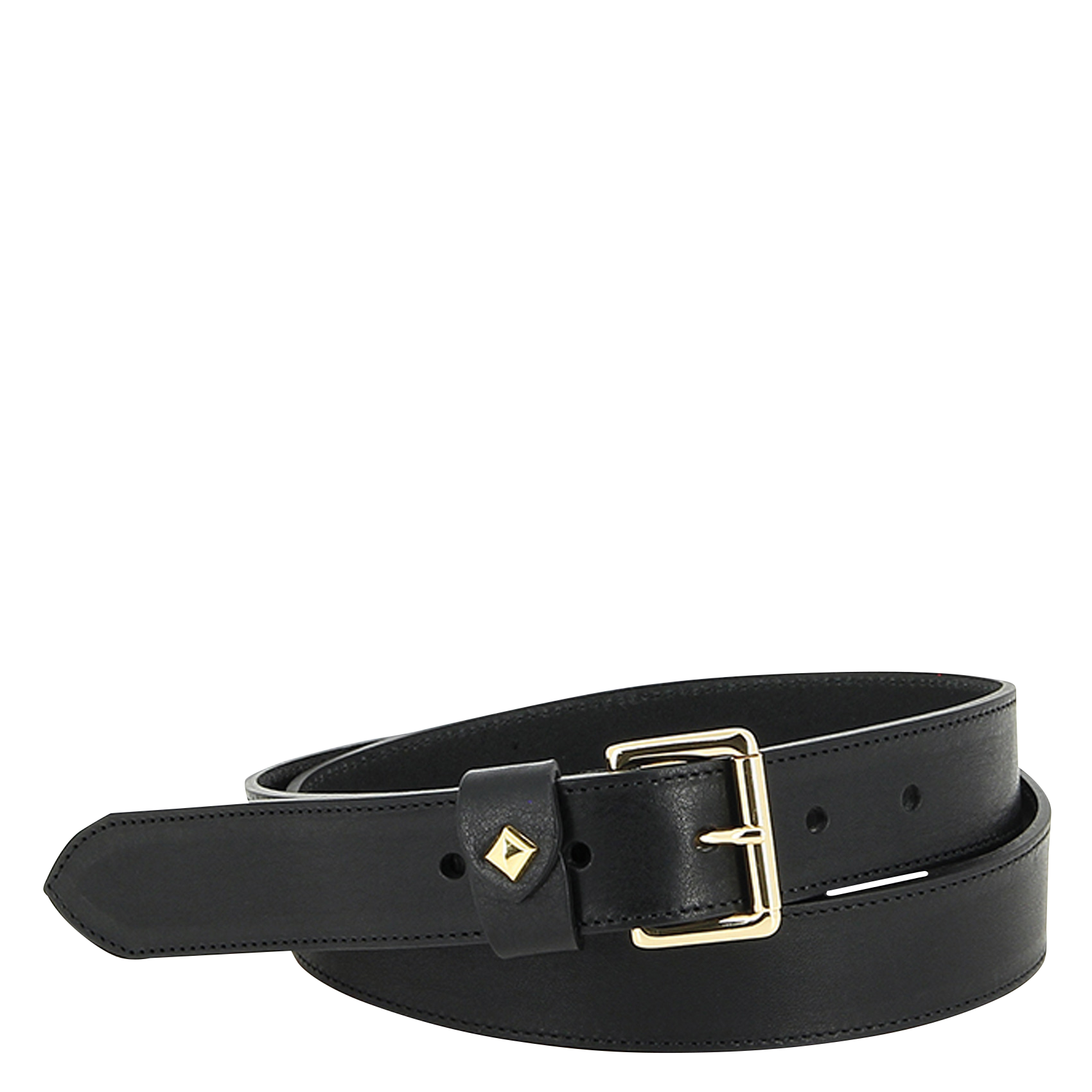 LA TURENNE - Ceinture en cuir lisse | Noir