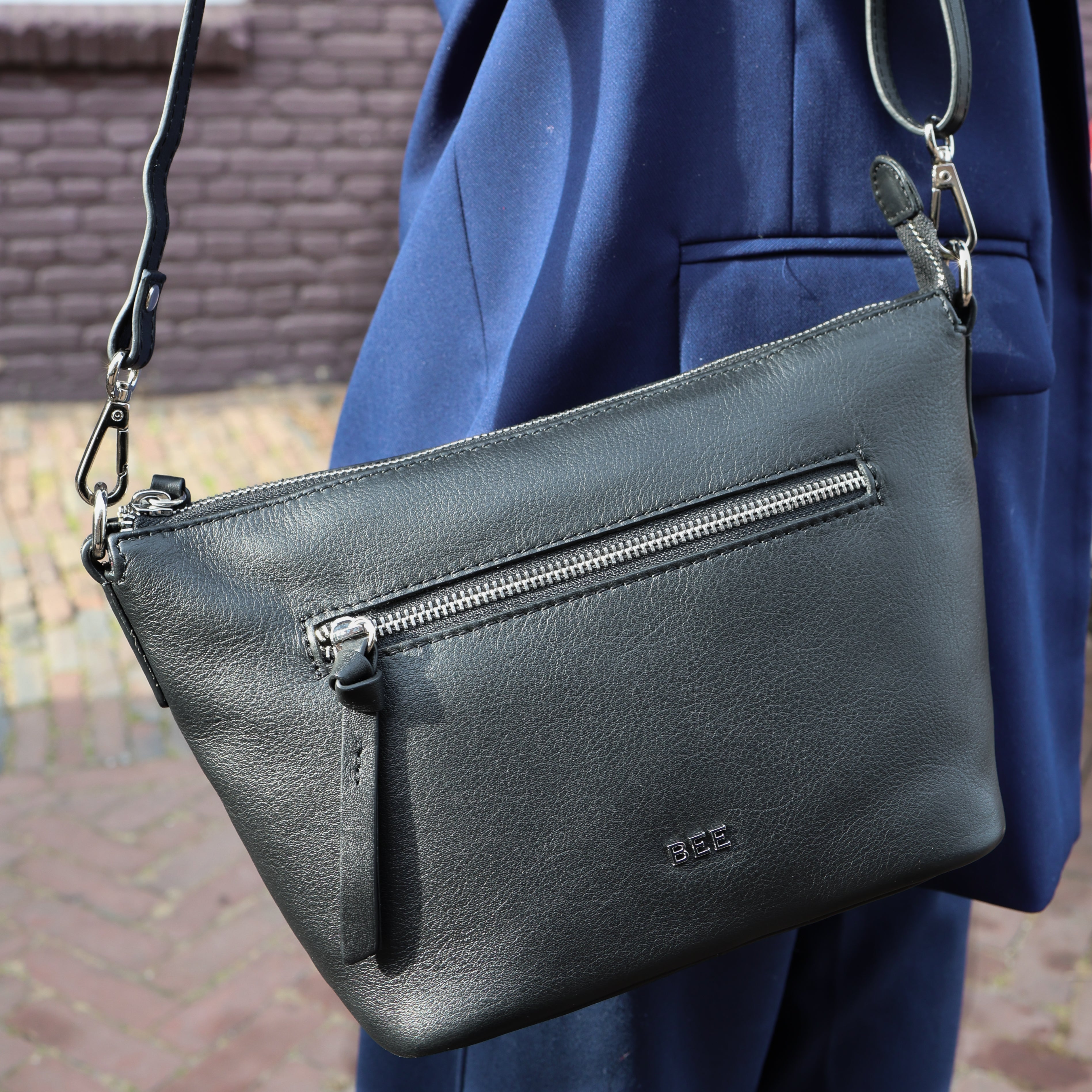 Schoudertasje 'Lucy' Black Black