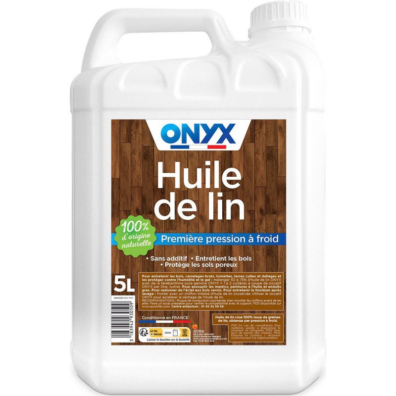 Huile de lin Onyx - Bidon de 5 L