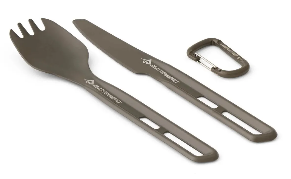 Sea To Summit Frontier Ul Cutlery Set 2pc Spork And Knife Aluminium