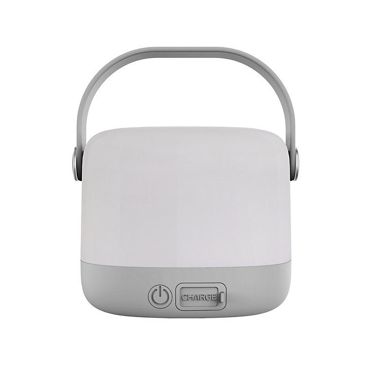Lampe solaire Piombino 250lm 4W gris clair L.13,1 x H.14,8 x P.12 cm