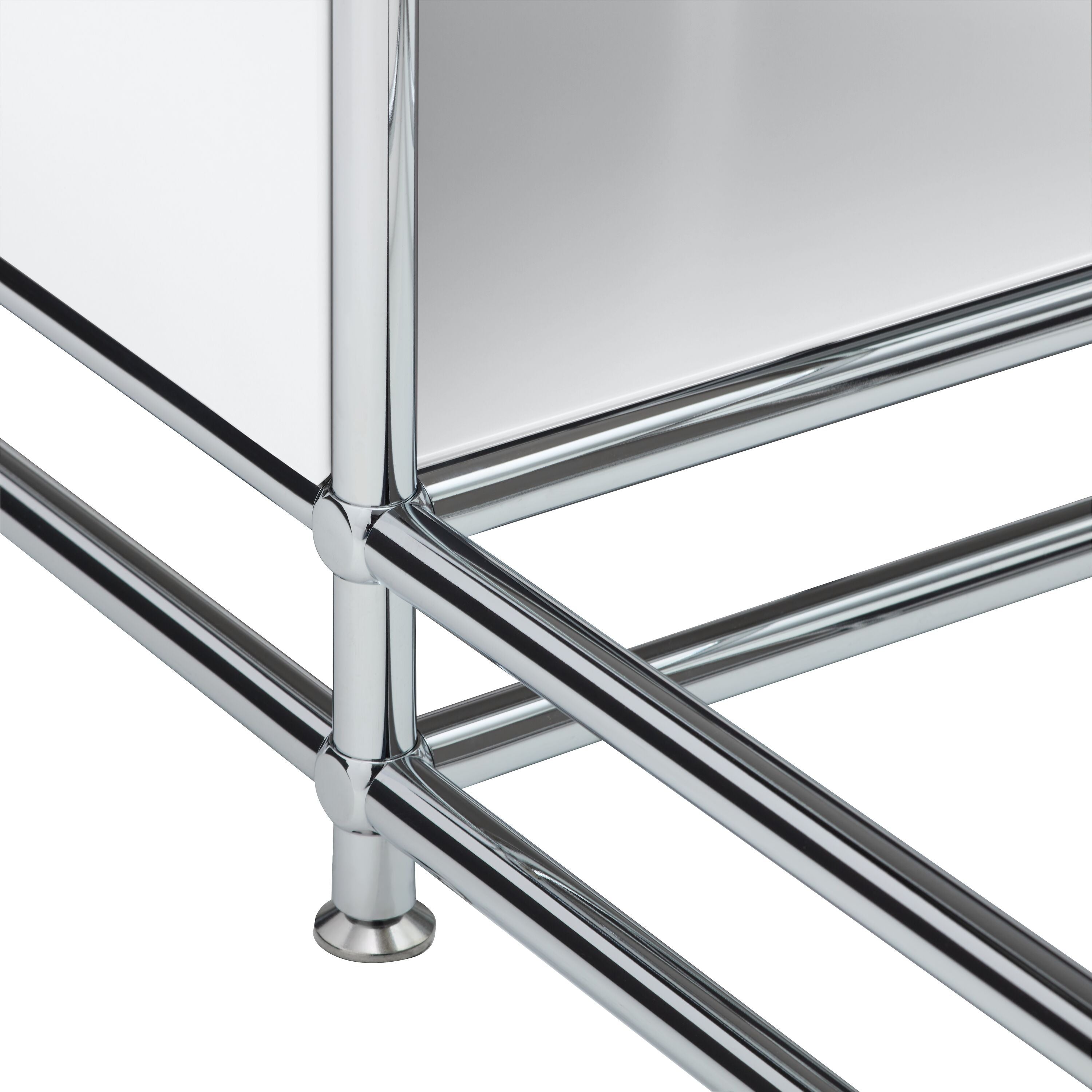 FLEXCUBE_Salontisch_Glas_weiss_152x116 - Weiss / B: 152.5 cm x T: 115.0 cm x H: 49.0 cm