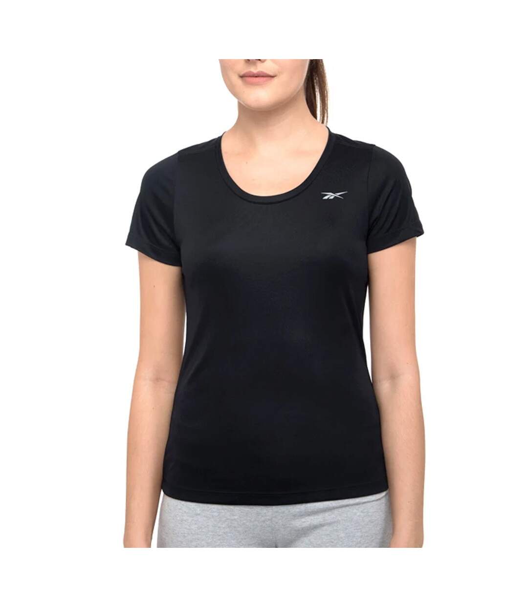 Maillot de Sport Noir Femme Reebok SS