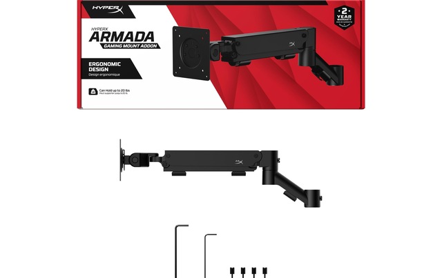 HyperX Monitor-Halterung »Addon Gaming Mount bis 9,1 kg – Schwarz« 1 Stk. tlg. Maximale Bildschirmgrösse: 32 
